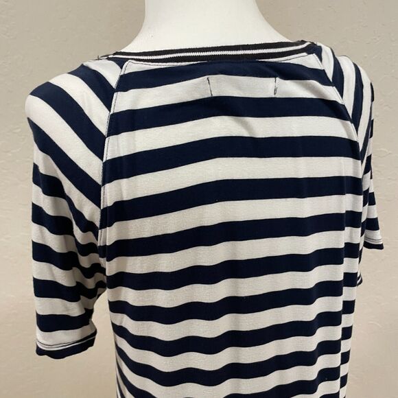 ~ Abercrombie & Fitch Womens Sleep Shirt Night Gown Blue Stretchy Short Sleeve - Picture 9 of 10